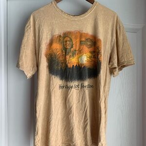 Thrashed Harley-Davidson Tan Graphic T-Shirt